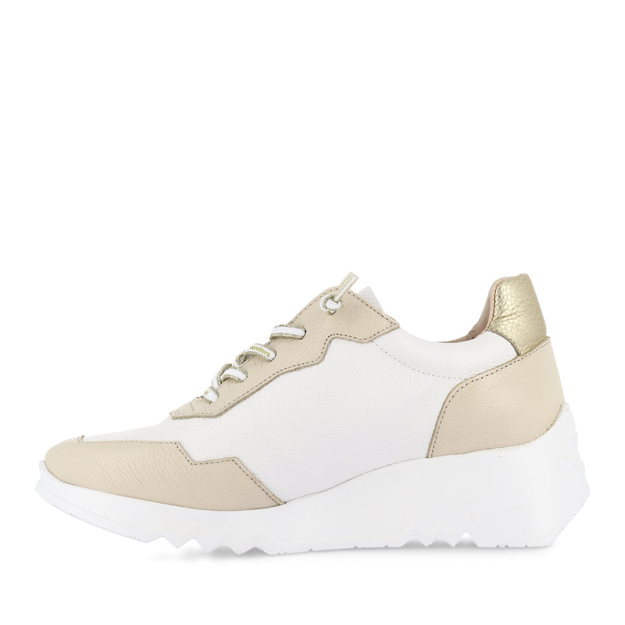 ERIN E-6741 - CREAM/OFF WHITE LEATHER MULTI