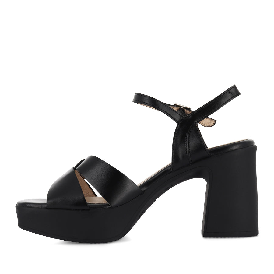 LETTIE L-1420 - BLACK LEATHER BLACK SOLE