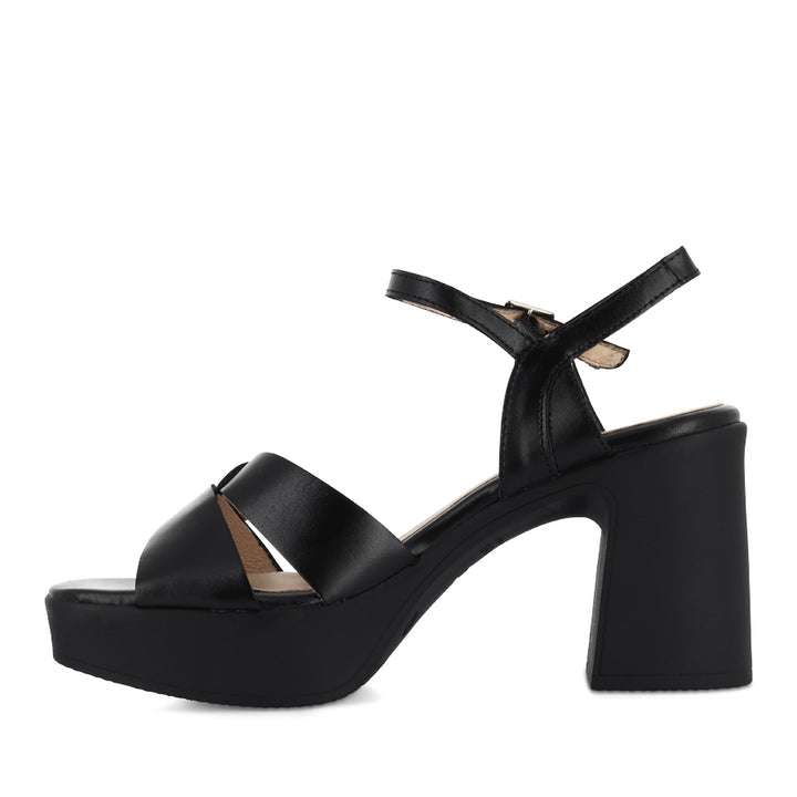 LETTIE L-1420 - BLACK LEATHER BLACK SOLE