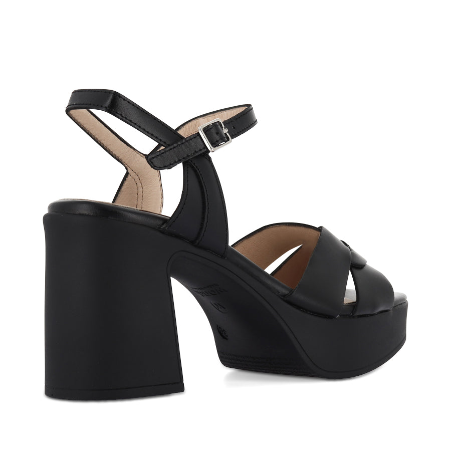 LETTIE L-1420 - BLACK LEATHER BLACK SOLE