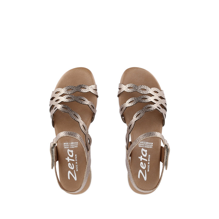 HARMONY - CHAMPAGNE METALLIC LEATHER