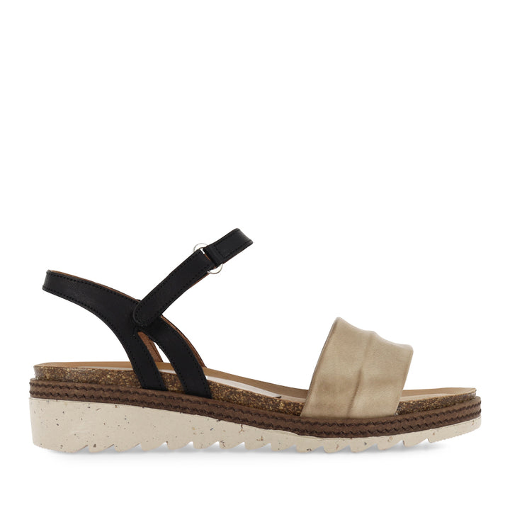 LOUISE - BLACK GREY LEATHER