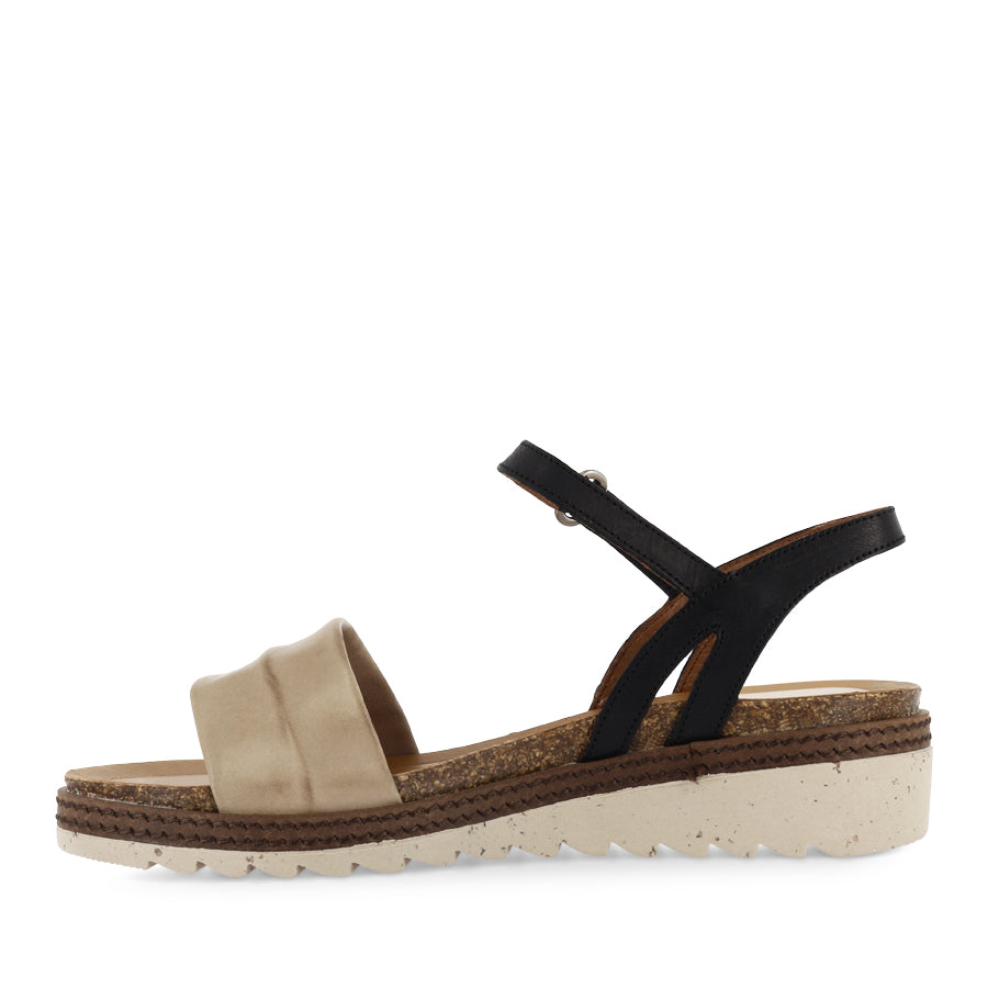 LOUISE - BLACK GREY LEATHER
