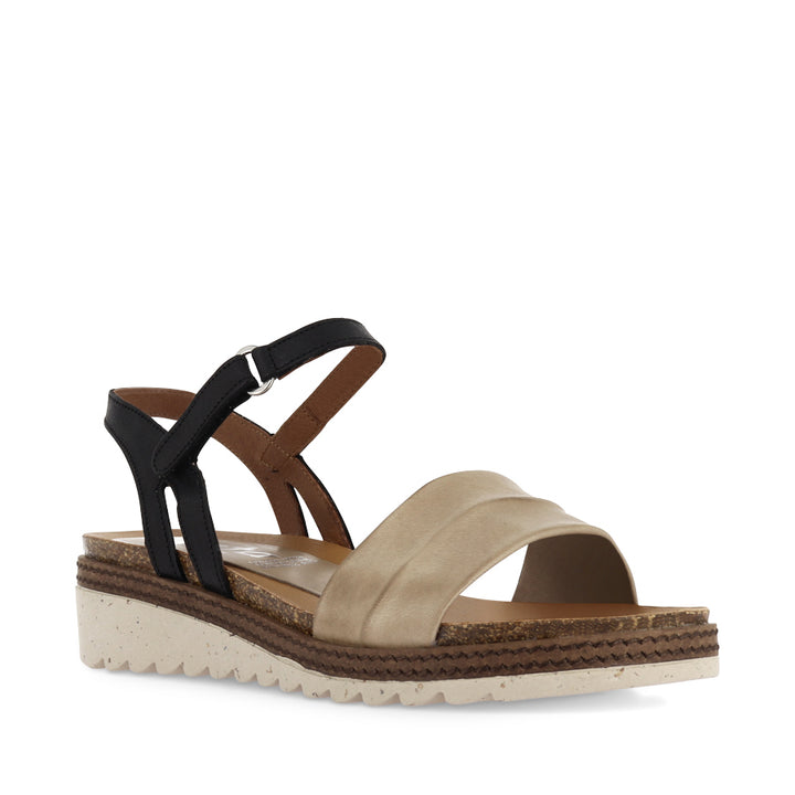 LOUISE - BLACK GREY LEATHER