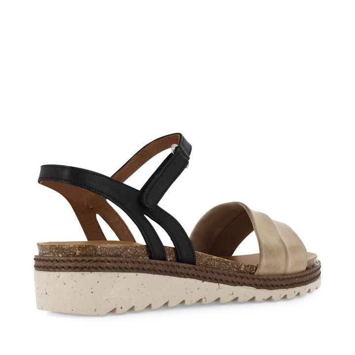 LOUISE - BLACK GREY LEATHER