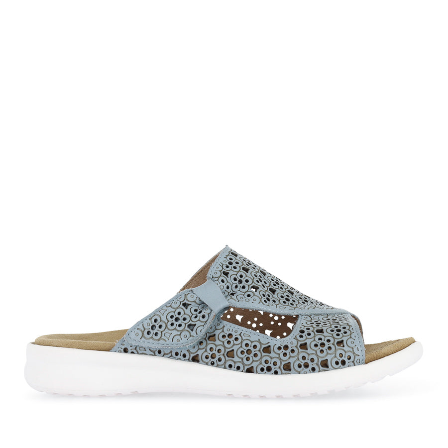 BINTY XW - DENIM WHITE LEATHER