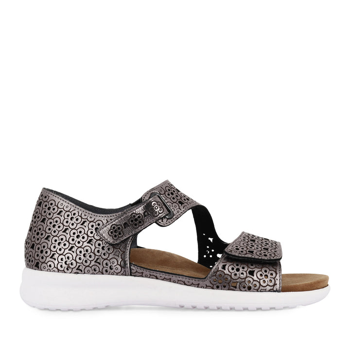 BIZZA XW - PEWTER WHITE LEATHER