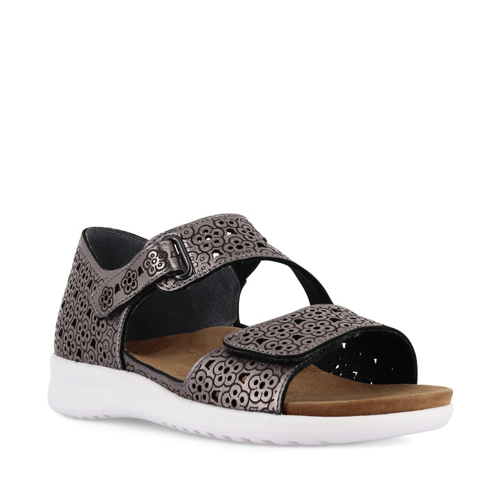 BIZZA XW - PEWTER WHITE LEATHER
