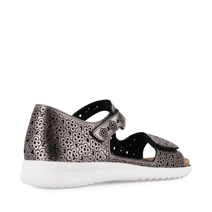 BIZZA XW - PEWTER WHITE LEATHER