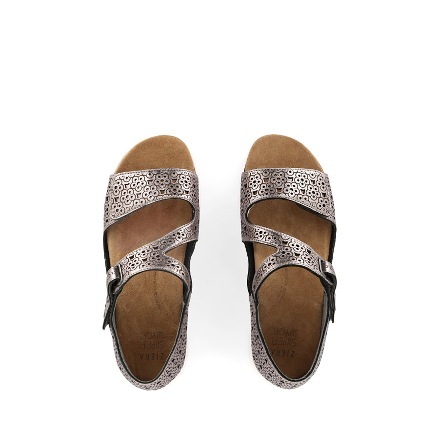 BIZZA XW - PEWTER WHITE LEATHER