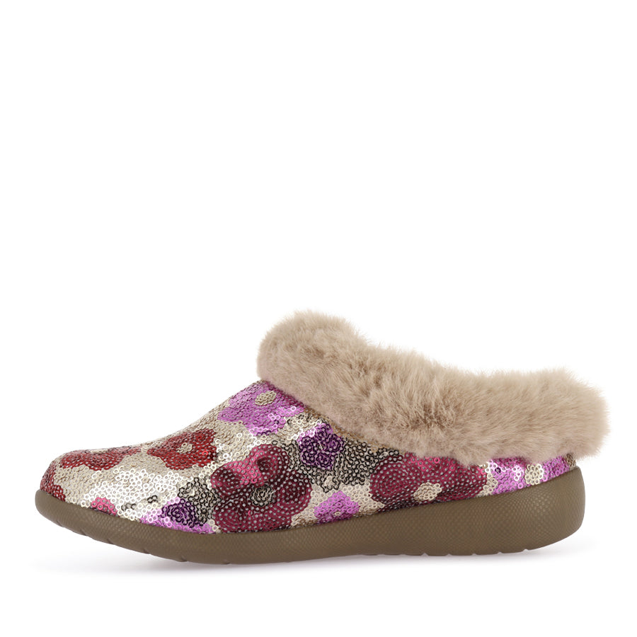 FIFI XF - CHAMPAGNE DAISY SEQUIN – Evans Shoes