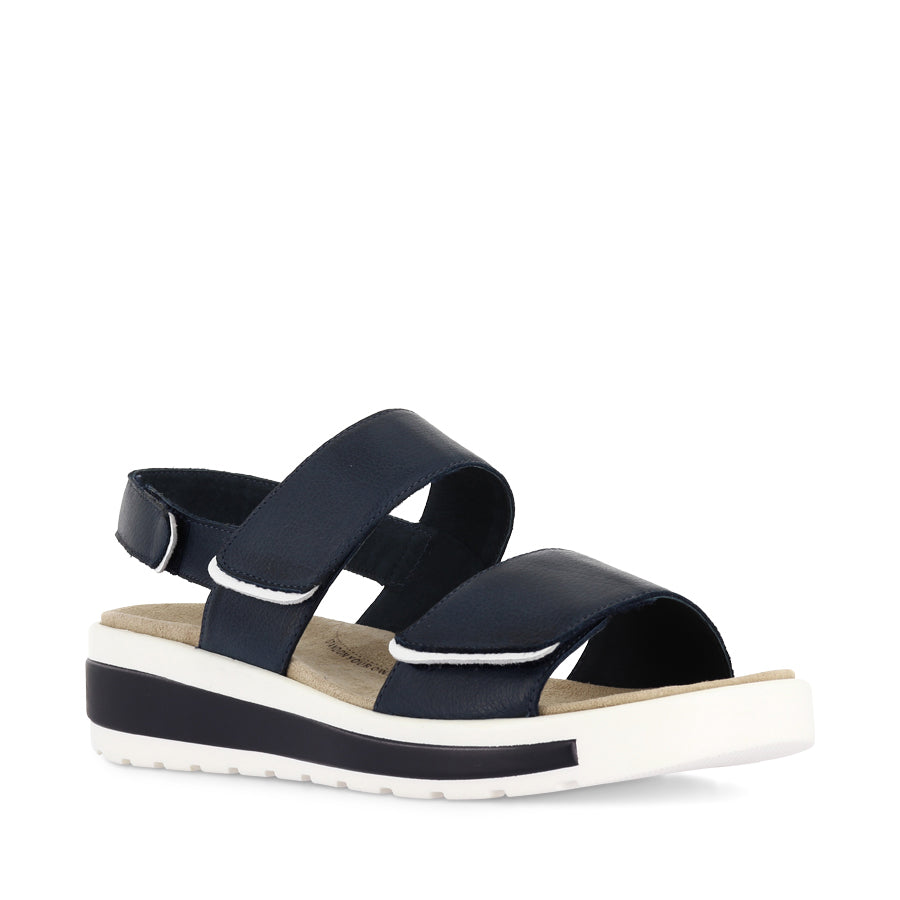 GARLIN W - NAVY/WHITE LEATHER