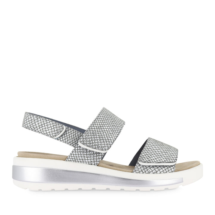 GARLIN W - PEWTER-SILVER PRINT LEATHER