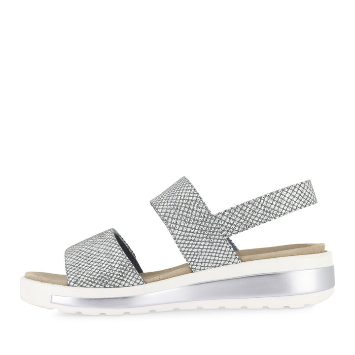 GARLIN W - PEWTER-SILVER PRINT LEATHER