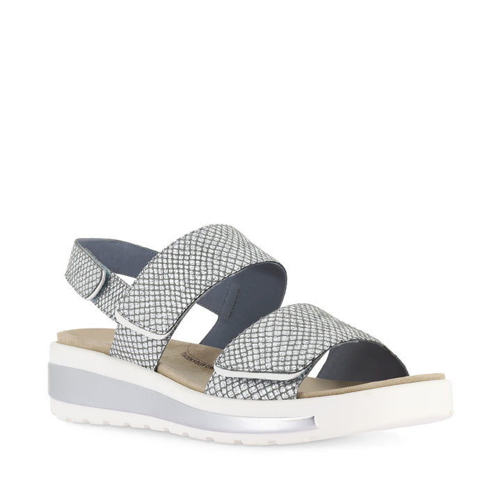GARLIN W - PEWTER-SILVER PRINT LEATHER