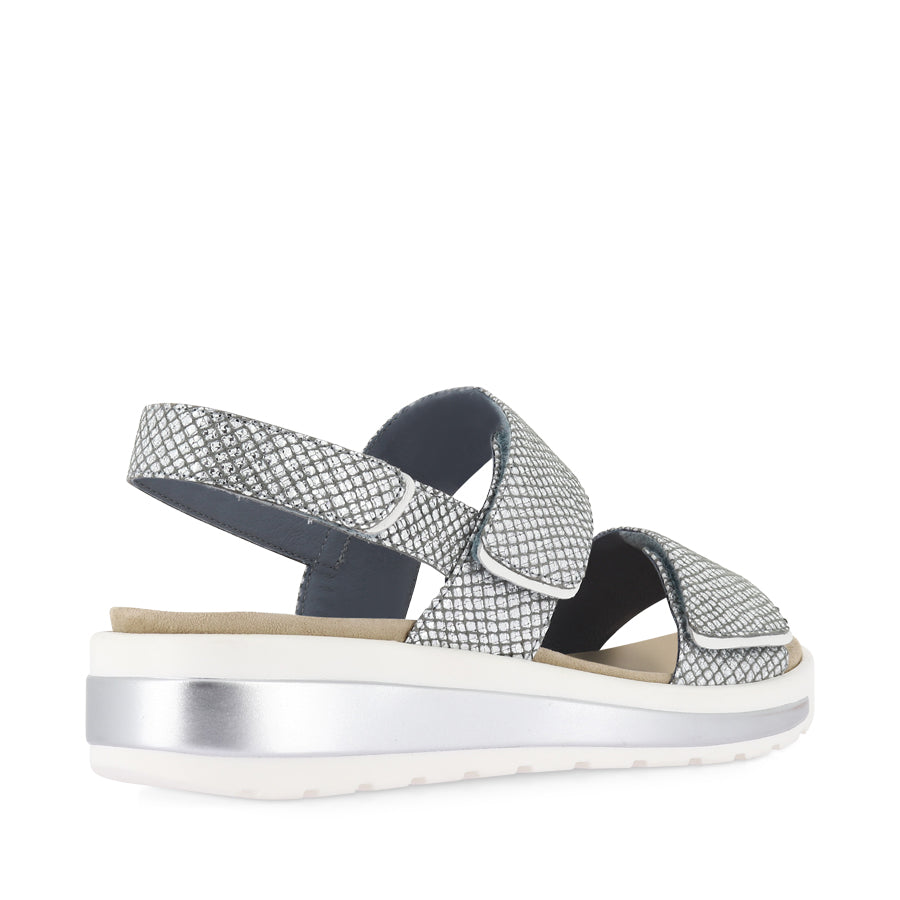 GARLIN W - PEWTER-SILVER PRINT LEATHER