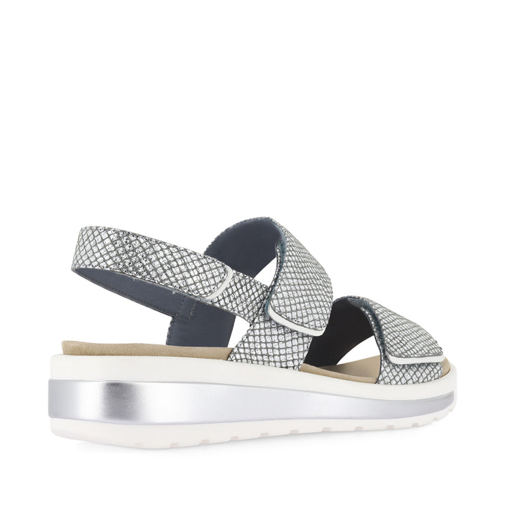 GARLIN W - PEWTER-SILVER PRINT LEATHER
