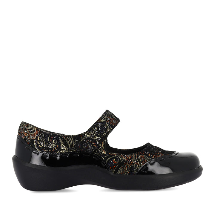 GUMMIBEAR W - BLACK ROYAL PRINT PATENT LEATHER