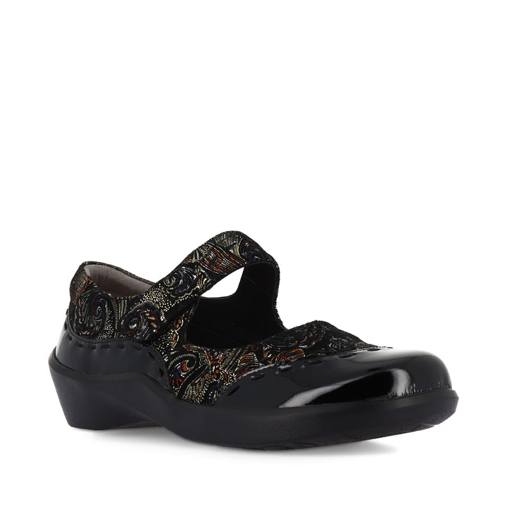 GUMMIBEAR W - BLACK ROYAL PRINT PATENT LEATHER