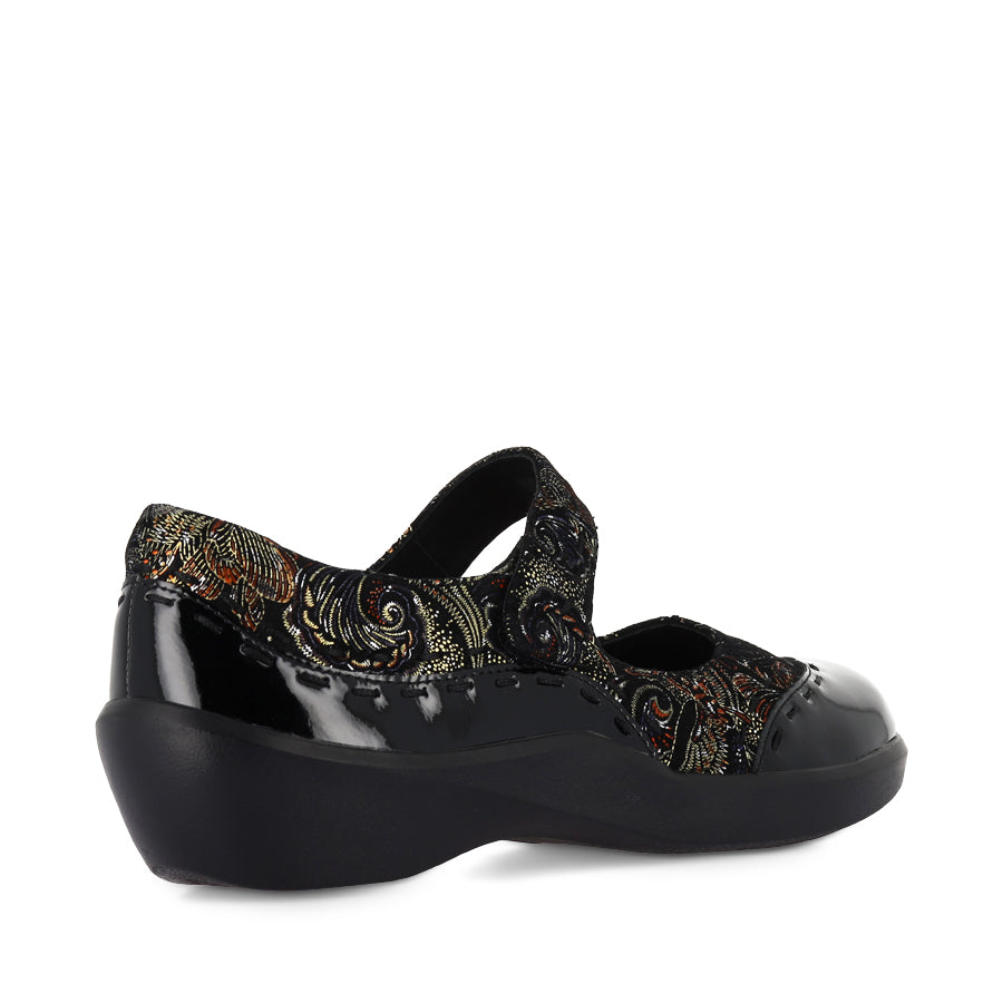 GUMMIBEAR W - BLACK ROYAL PRINT PATENT LEATHER