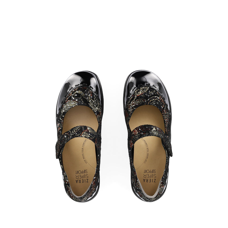 GUMMIBEAR W - BLACK ROYAL PRINT PATENT LEATHER