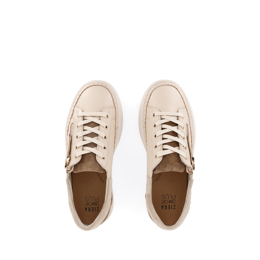 HANGEL XW - VANILLA-LT CHOC LEATHER-SUEDE