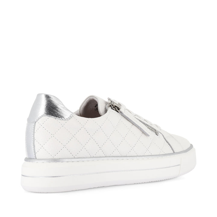 KOZIE W - WHITE-SILVER TUMBLE LEATHER