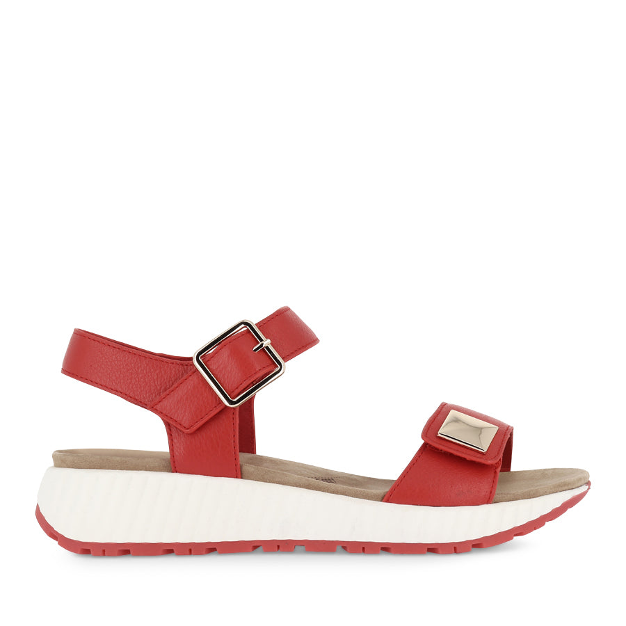 LITTLA W - RED WHITE LEATHER