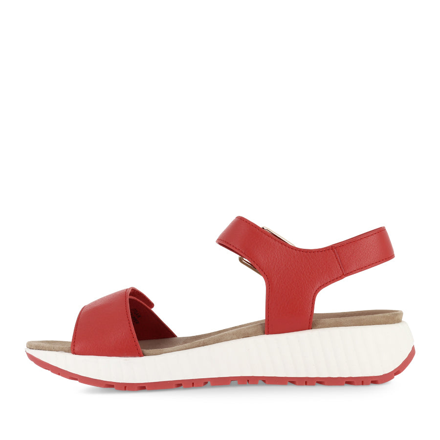 LITTLA W - RED WHITE LEATHER