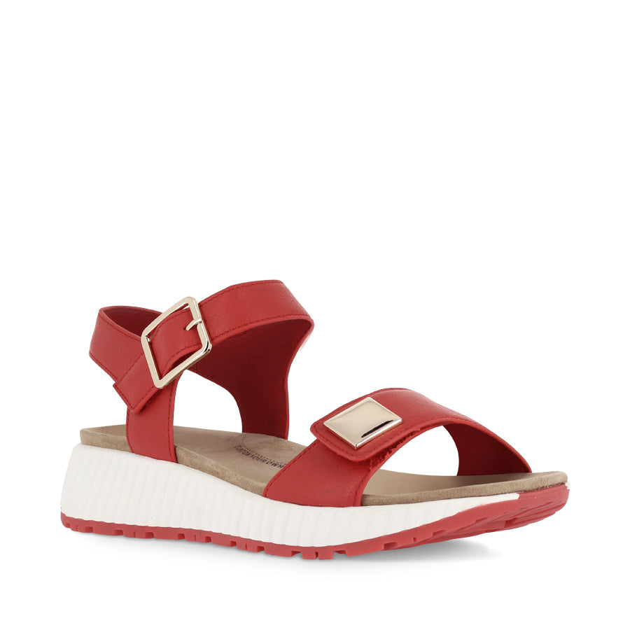 LITTLA W - RED WHITE LEATHER