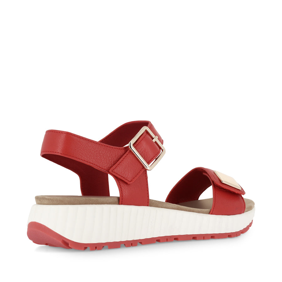 LITTLA W - RED WHITE LEATHER