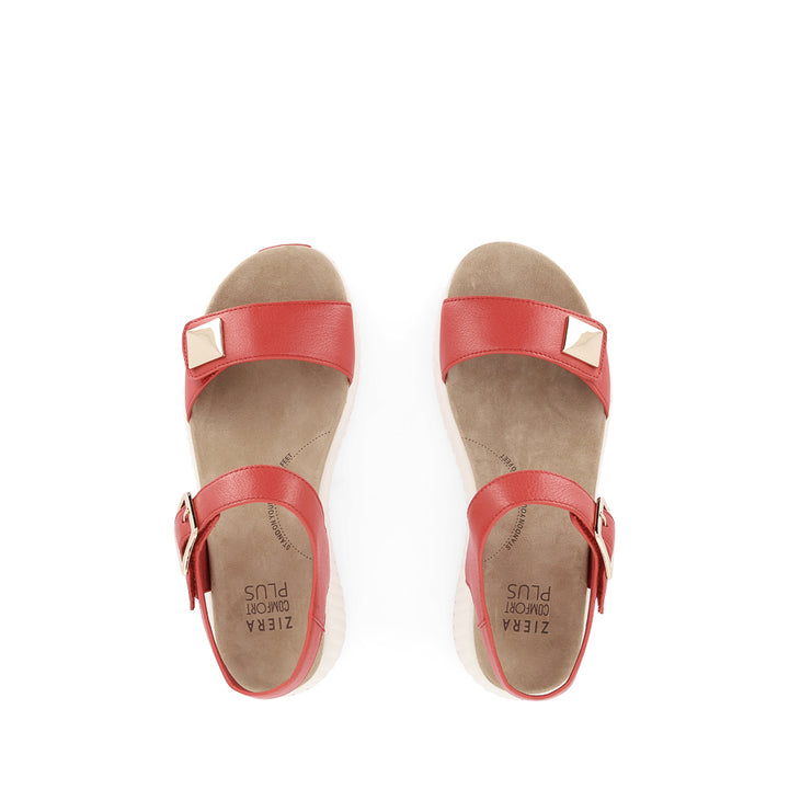 LITTLA W - RED WHITE LEATHER