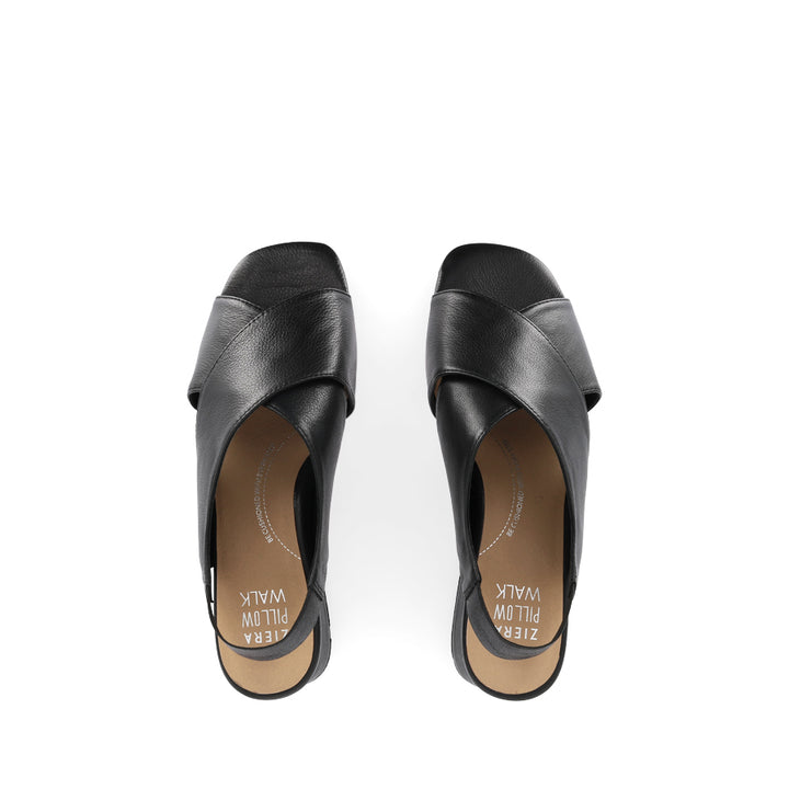MELULA W - BLACK LEATHER