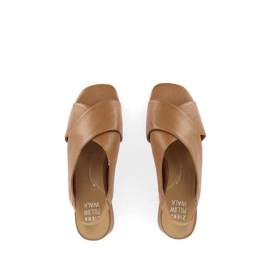 MELULA W - DARK TAN LEATHER