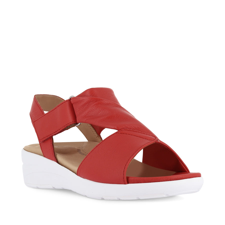 NAZLY 2 XW - RED LEATHER