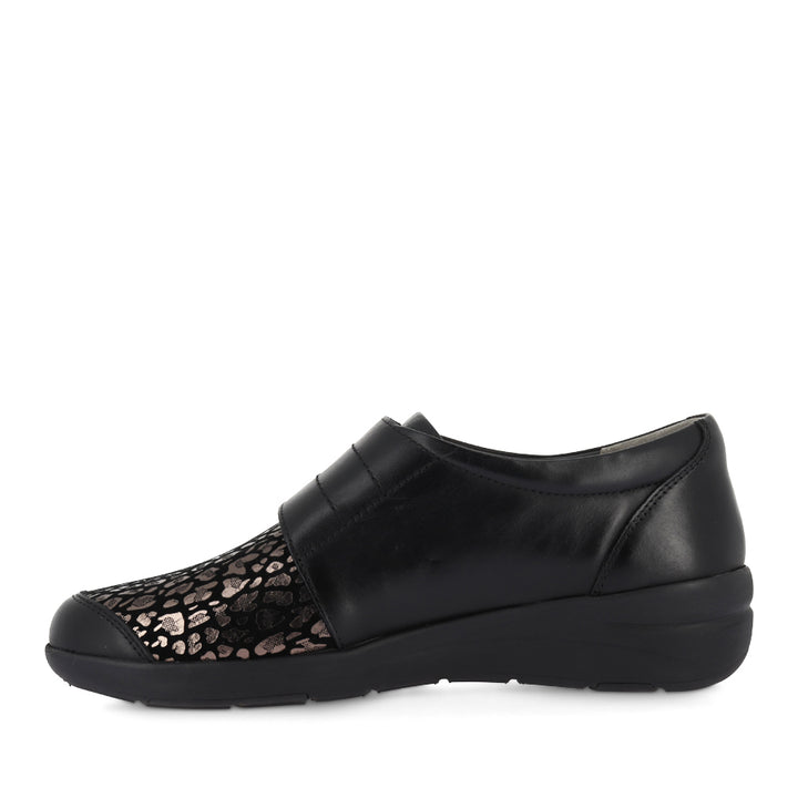 NIDAL W - BLACK/BLACK  PEWTER LEOPARD MULTI