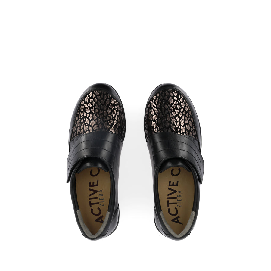 NIDAL W - BLACK/BLACK  PEWTER LEOPARD MULTI