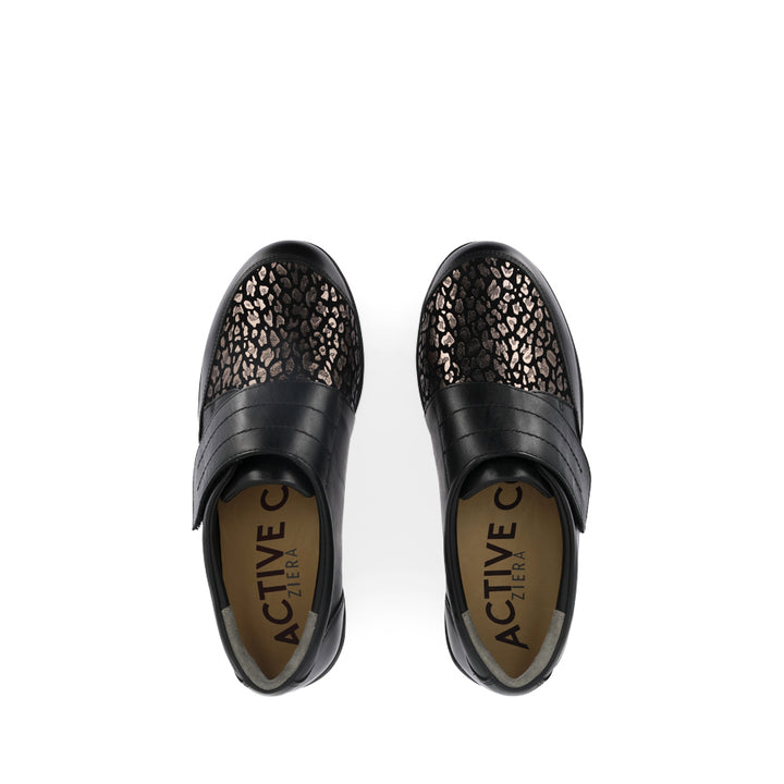 NIDAL W - BLACK/BLACK  PEWTER LEOPARD MULTI