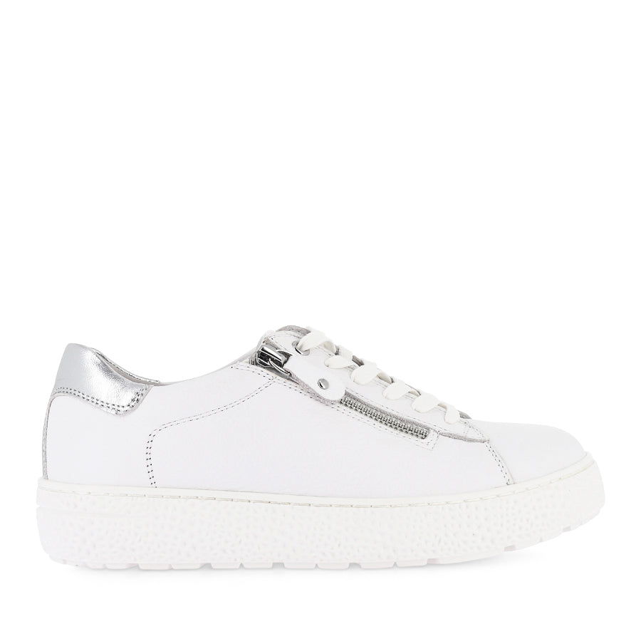 OCEANNE XW - WHITE SILVER LEATHER