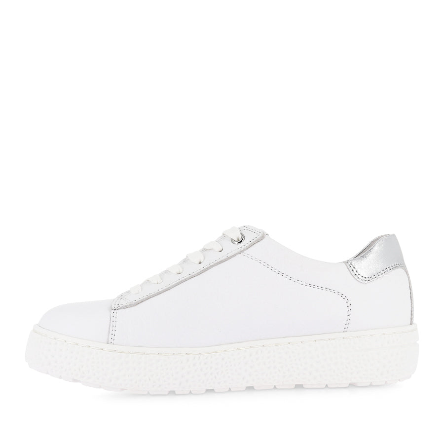 OCEANNE XW - WHITE SILVER LEATHER