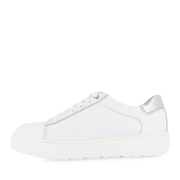 OCEANNE XW - WHITE SILVER LEATHER