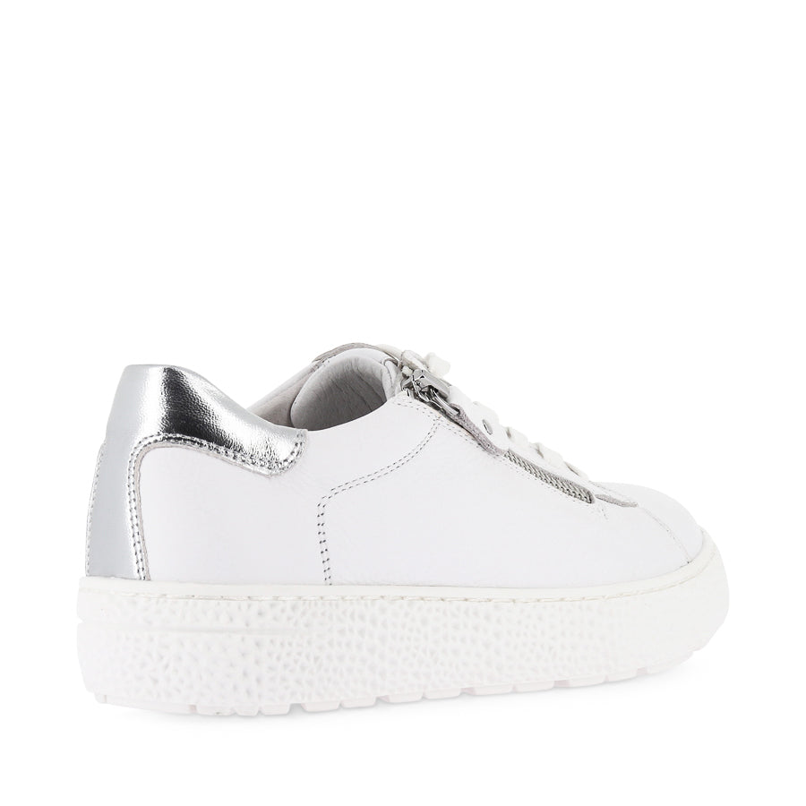 OCEANNE XW - WHITE SILVER LEATHER