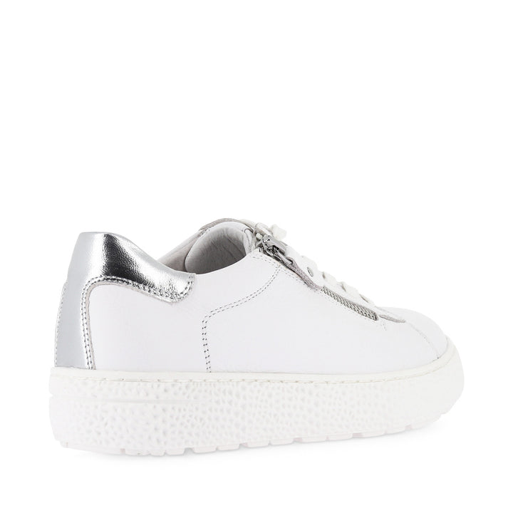 OCEANNE XW - WHITE SILVER LEATHER