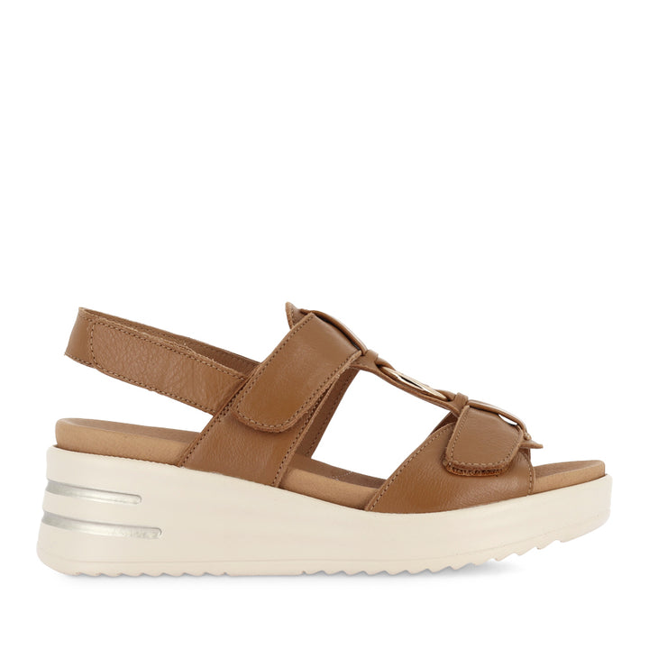 SASSON XW - DK TAN LEATHER/VANILLA SOLE
