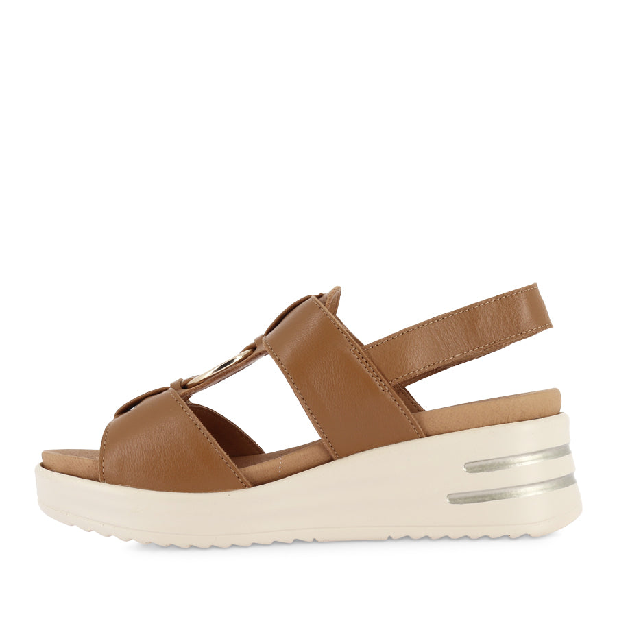SASSON XW - DK TAN LEATHER/VANILLA SOLE