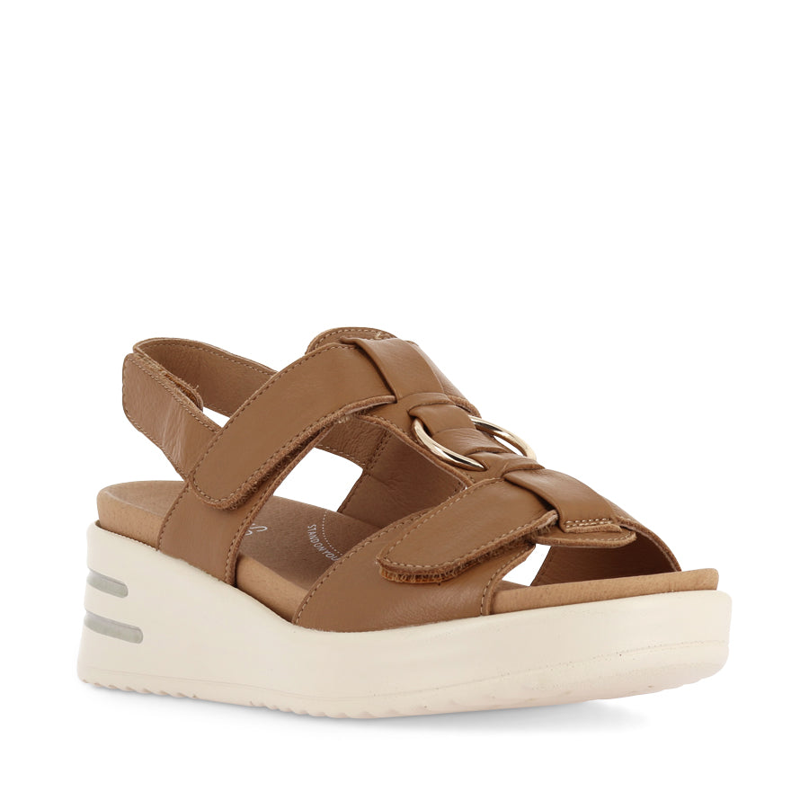 SASSON XW - DK TAN LEATHER/VANILLA SOLE