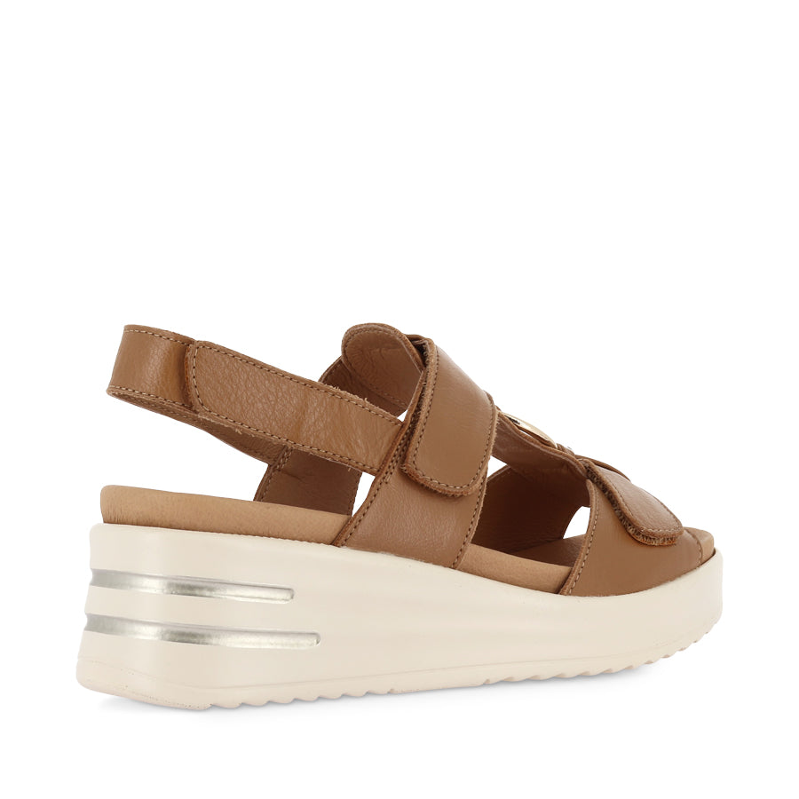 SASSON XW - DK TAN LEATHER/VANILLA SOLE