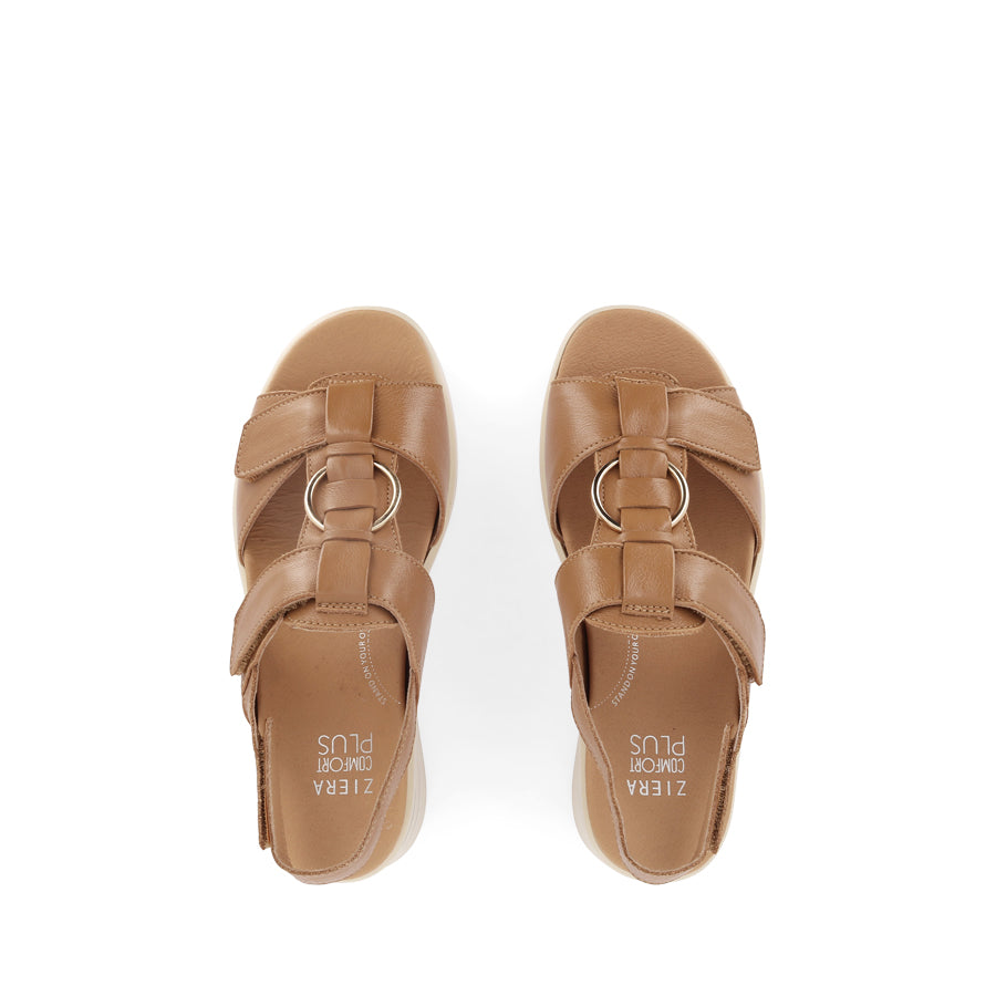 SASSON XW - DK TAN LEATHER/VANILLA SOLE