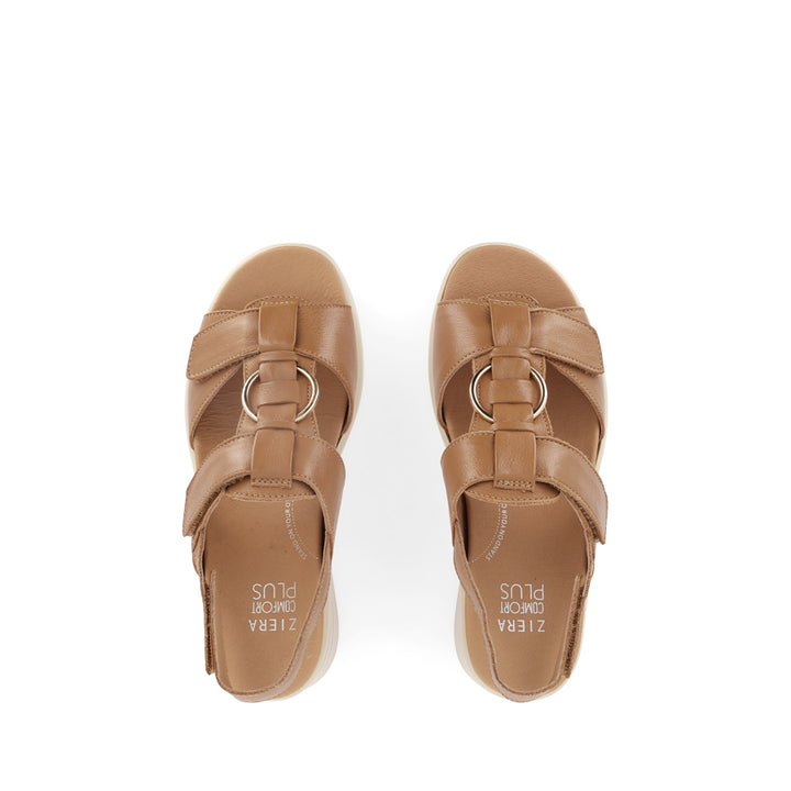 SASSON XW - DK TAN LEATHER/VANILLA SOLE