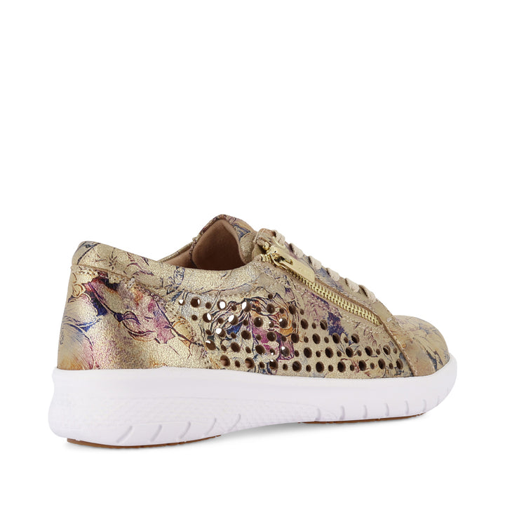 SHOVO XF - GOLD VINTAGE FLORAL LEATHER